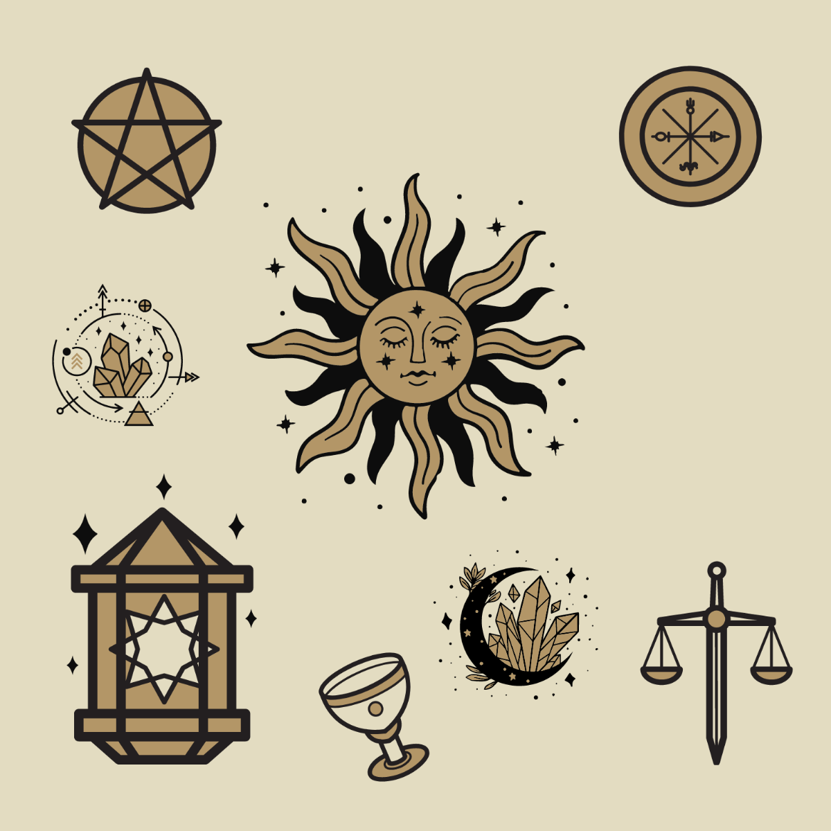 Esoteric Alchemy Vector Template