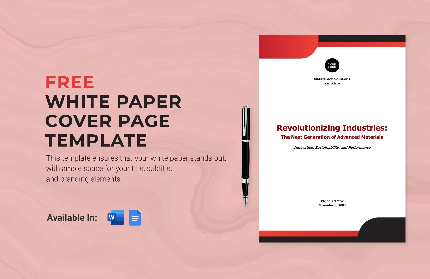 White Paper Cover Page Template