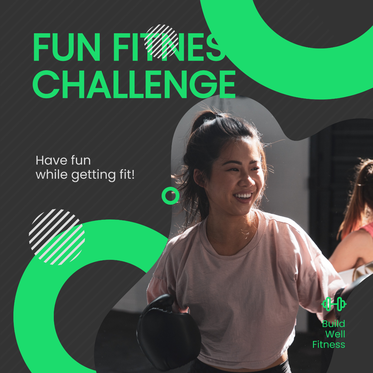Free Fun Fitness Challenge Post, Instagram, Facebook Template