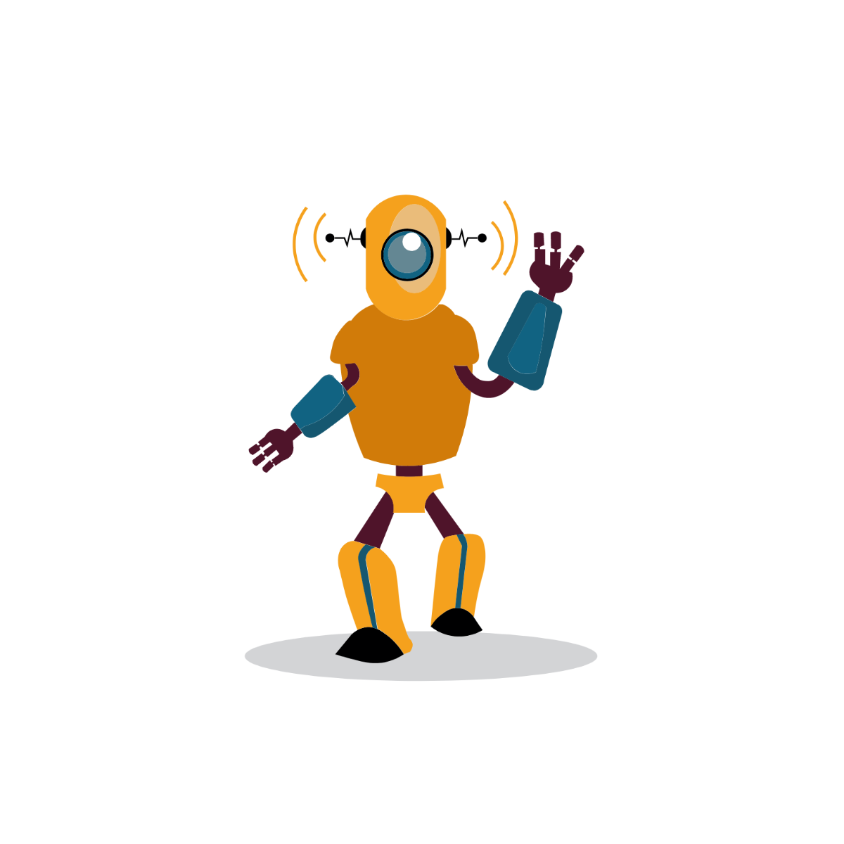 Free Robot Character Vector Template