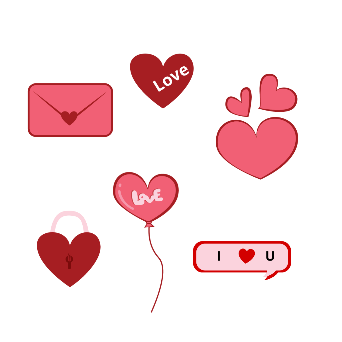 Free Red Valentines Day Vector Template