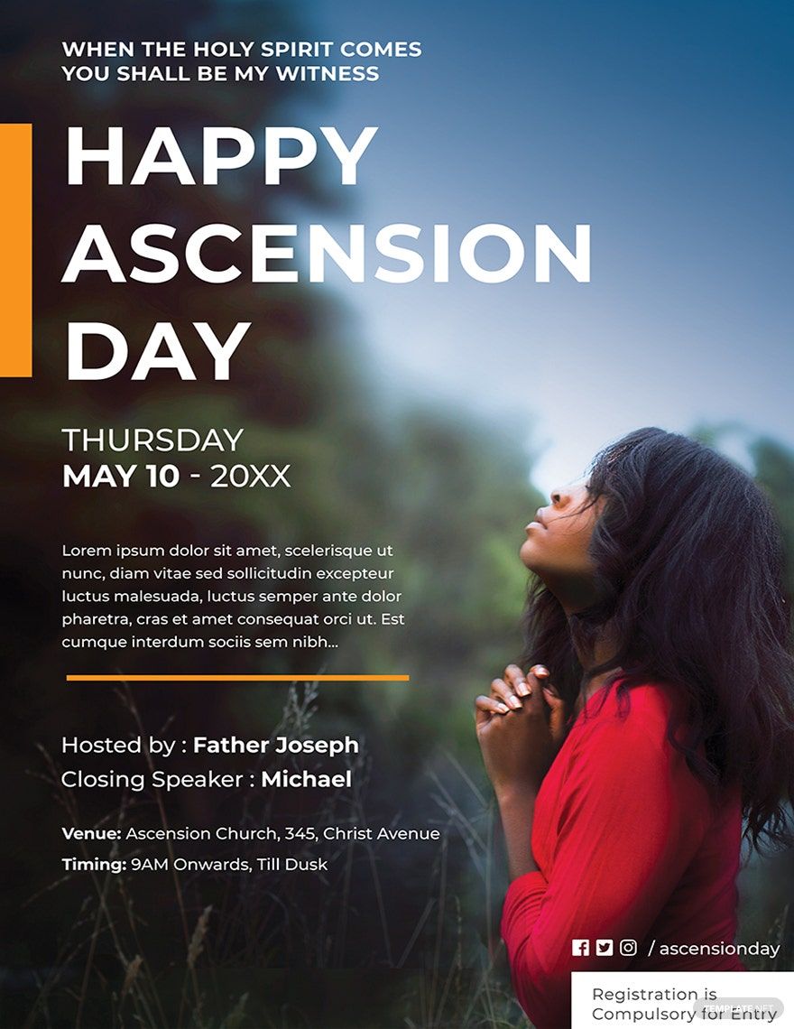 Ascension Day Poster Template