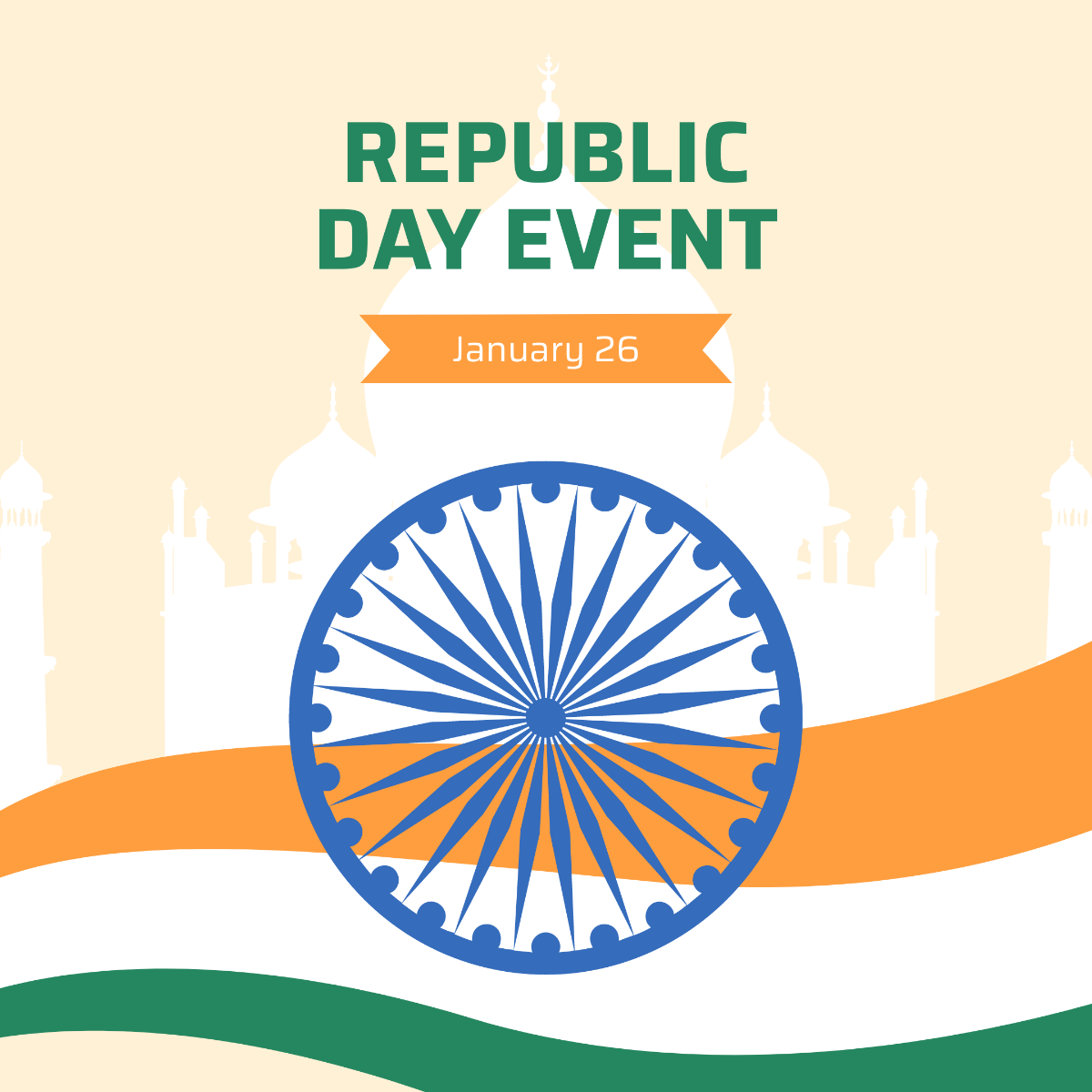 Republic Day Event Instagram Post Template
