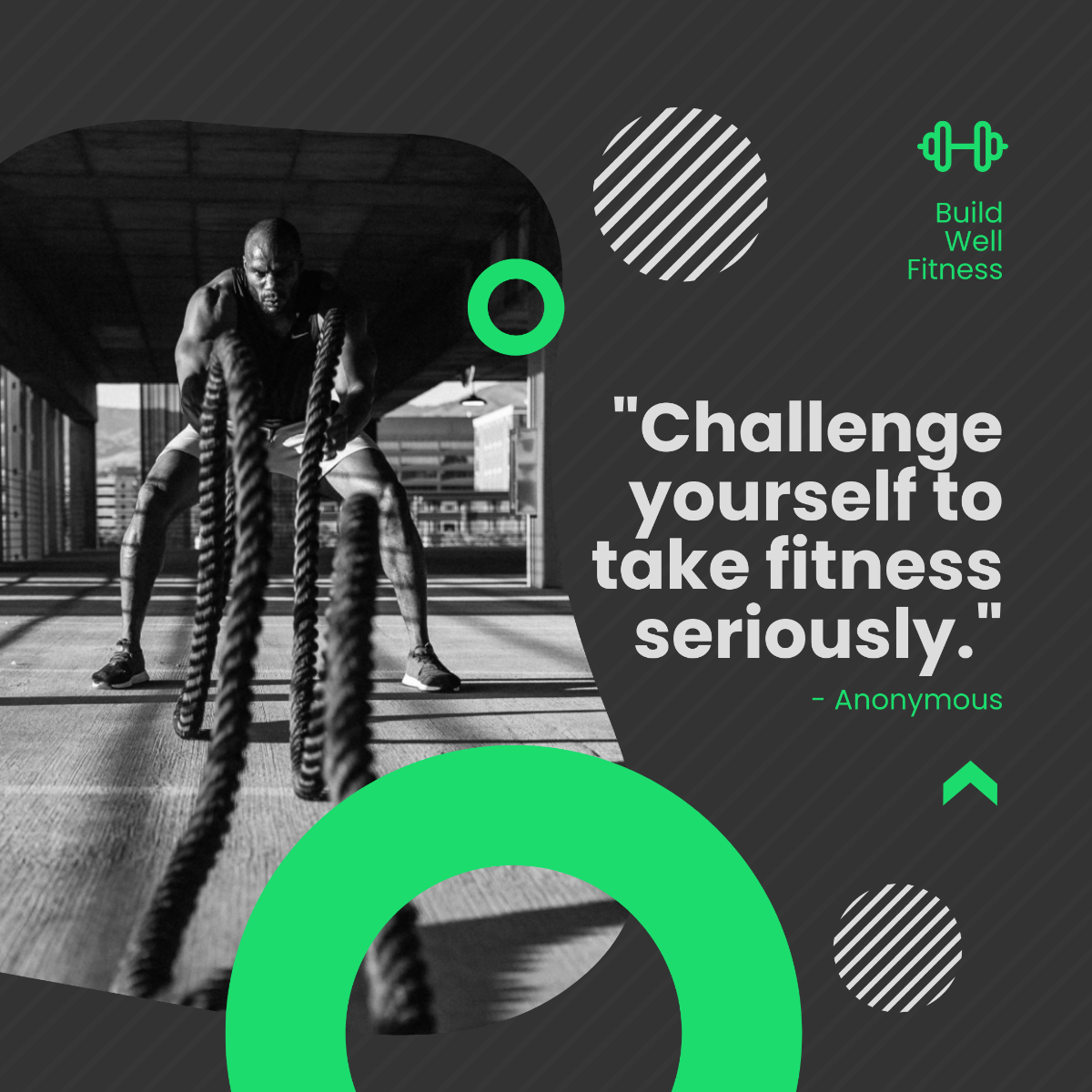 Fitness Challenge Quote Post, Instagram, Facebook