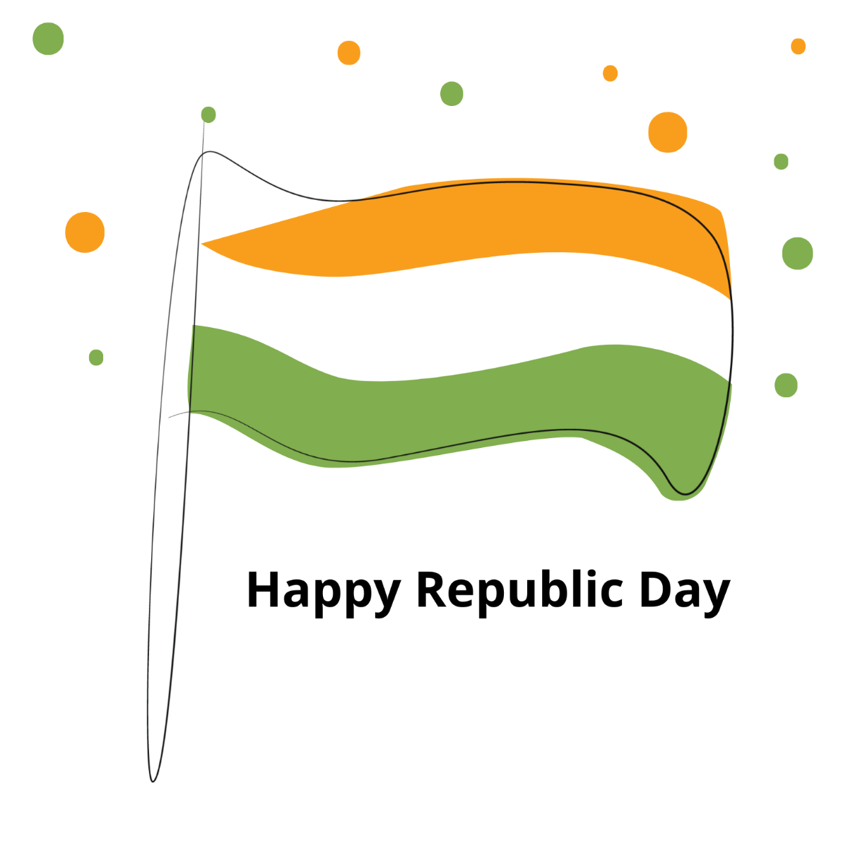 Simple Republic Day Vector Template