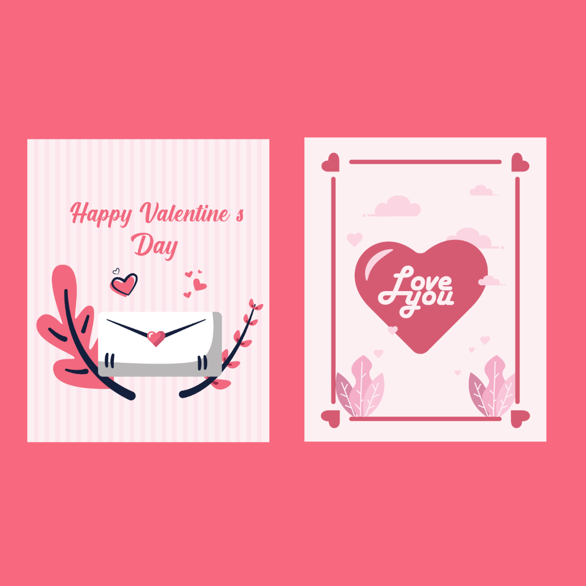 Free Valentine Card Vector Template