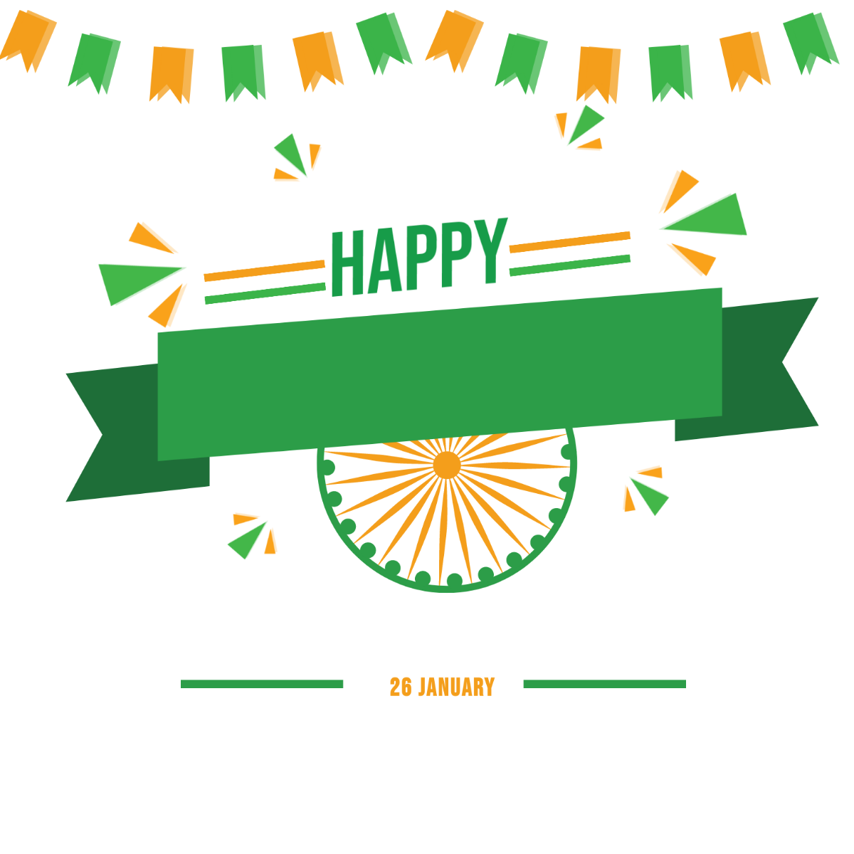 Flat Happy Indian Republic Day Vector Edit Online Download Example