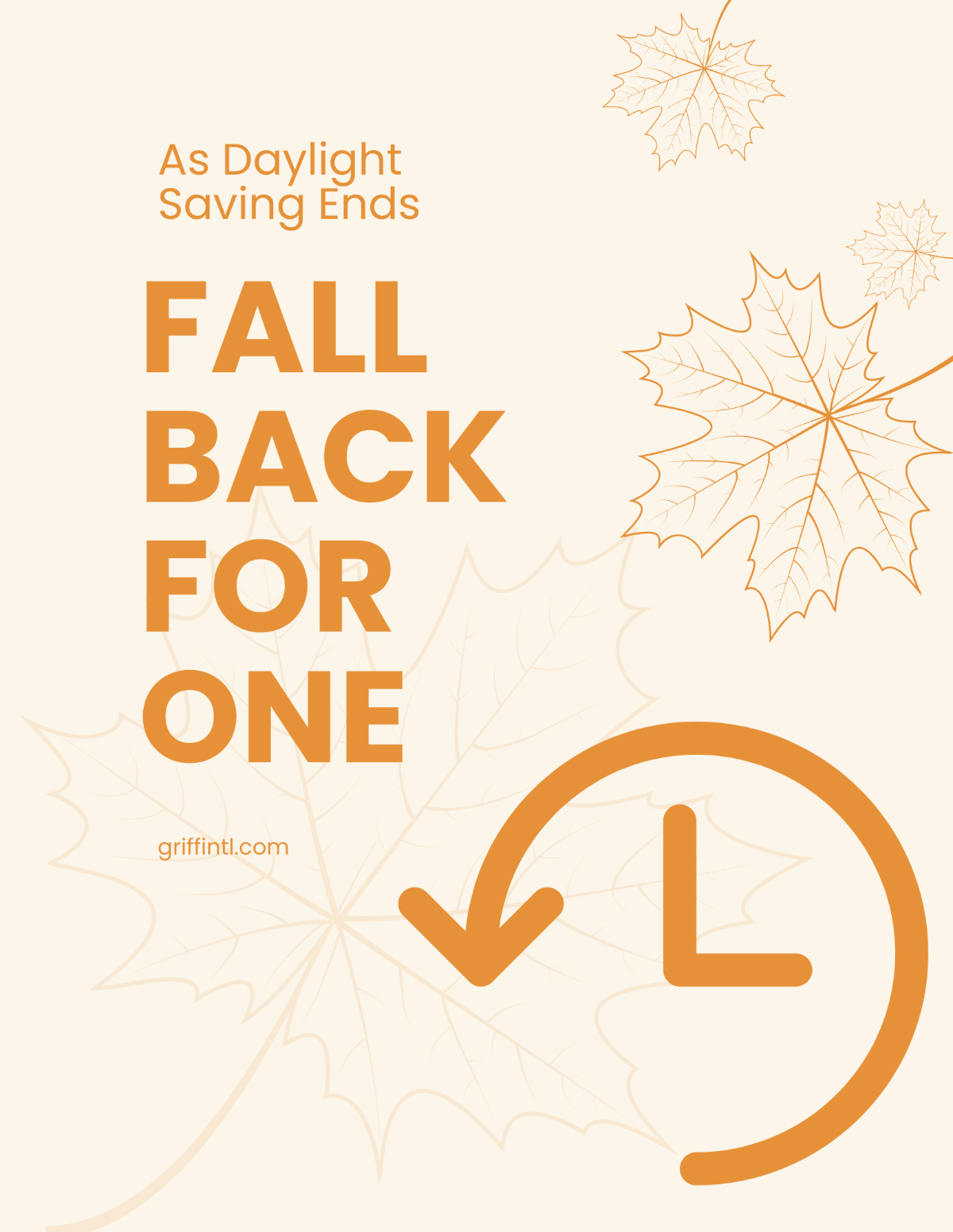 Fall Back Daylight Saving Flyer