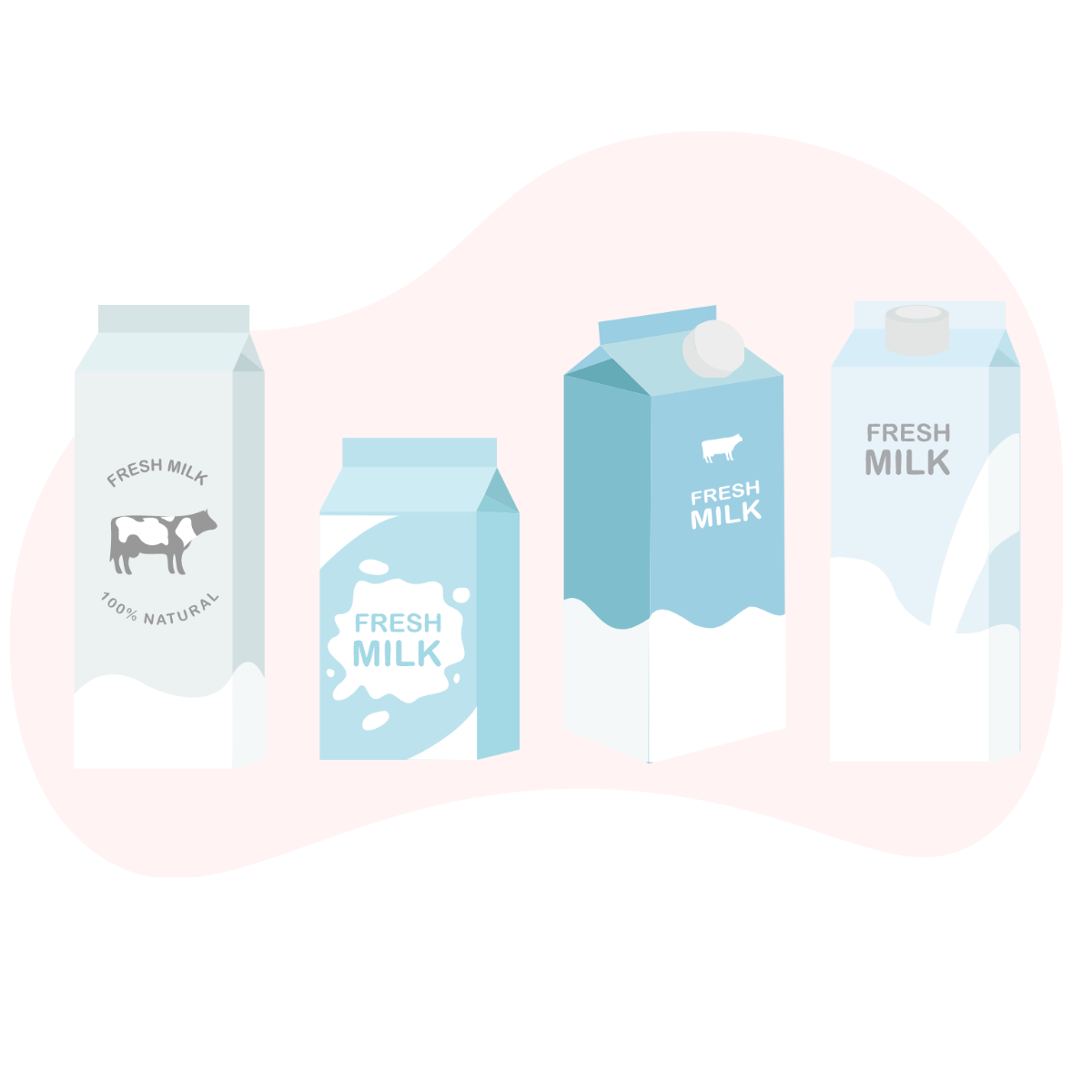 Milk Packaging Vector Template