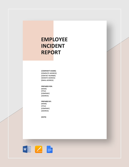 14+ Employee Incident Report Templates - PDF, DOC