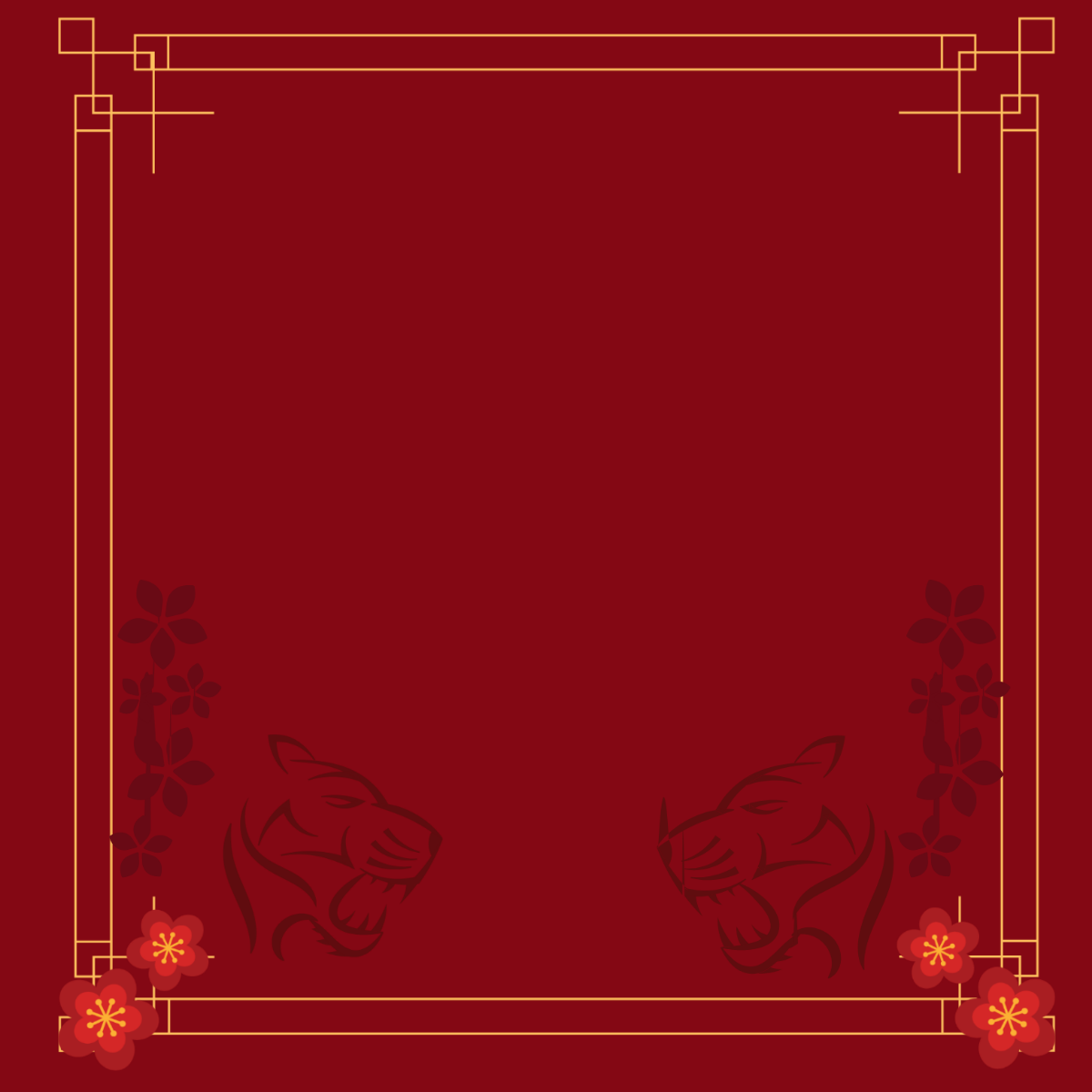 Free Lunar New Year Border Vector Template