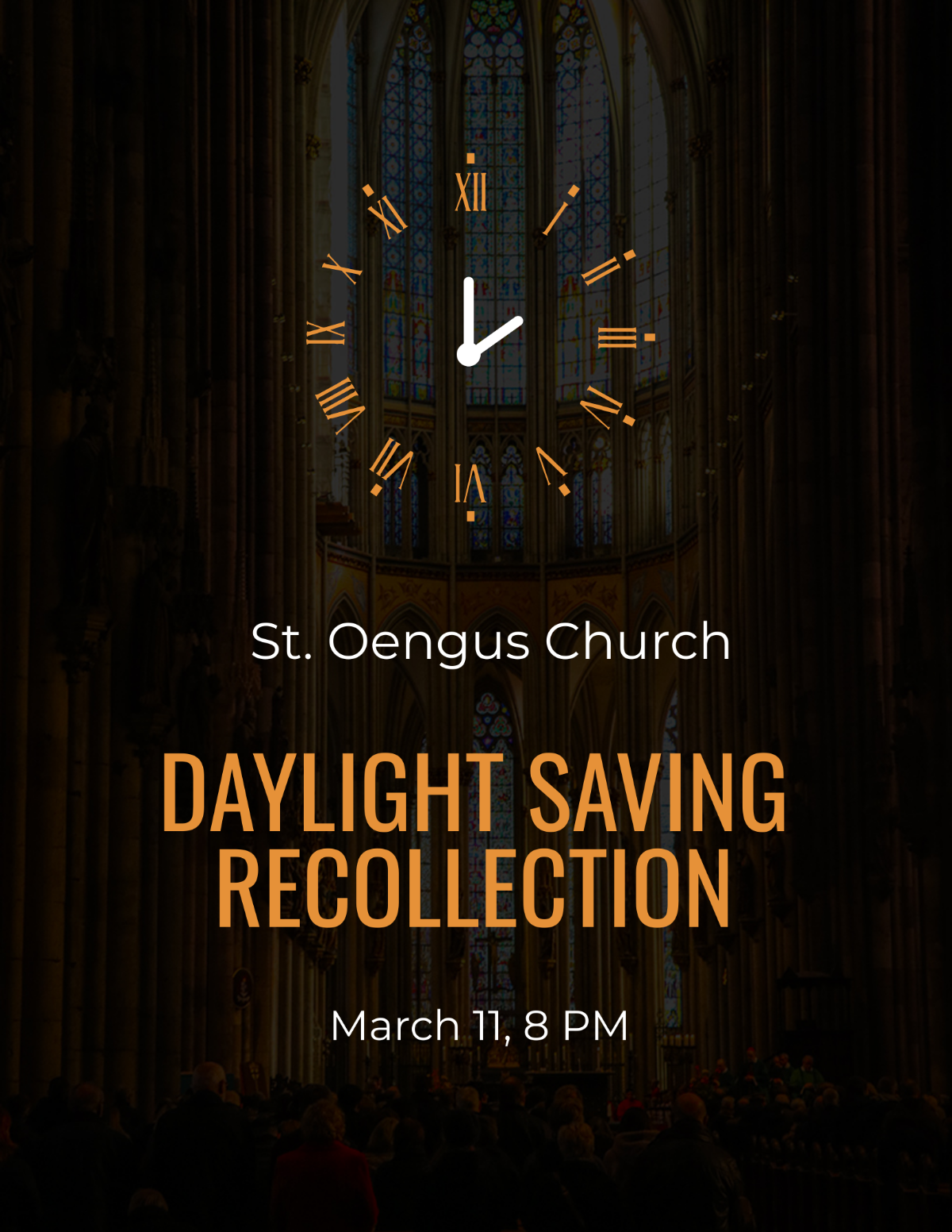 Daylight Saving Church Flyer Template - Edit Online & Download