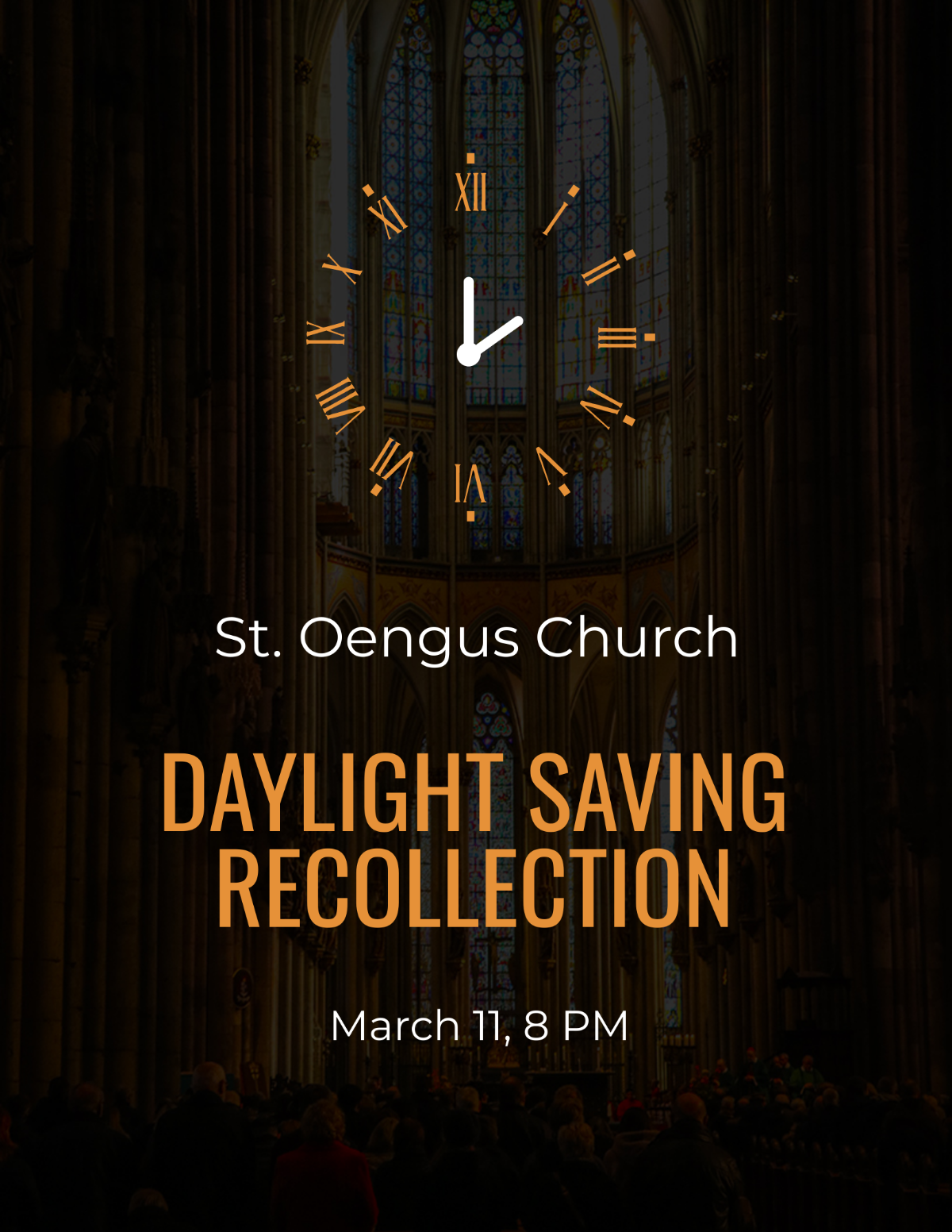 Daylight Saving Church Flyer Template