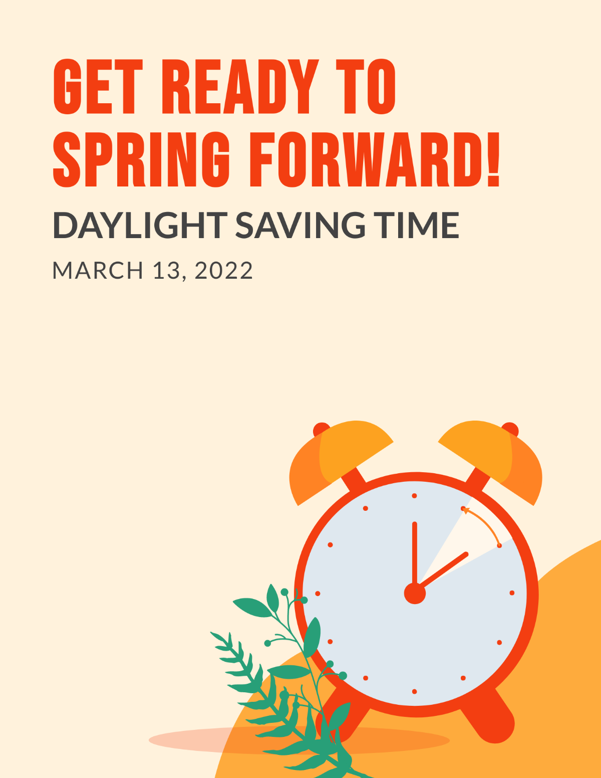 Spring forward. Daylight Saving Time. Summer time change Stock Photo