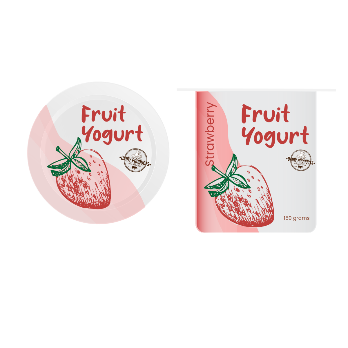 Free Yogurt Packaging Design Vector Template