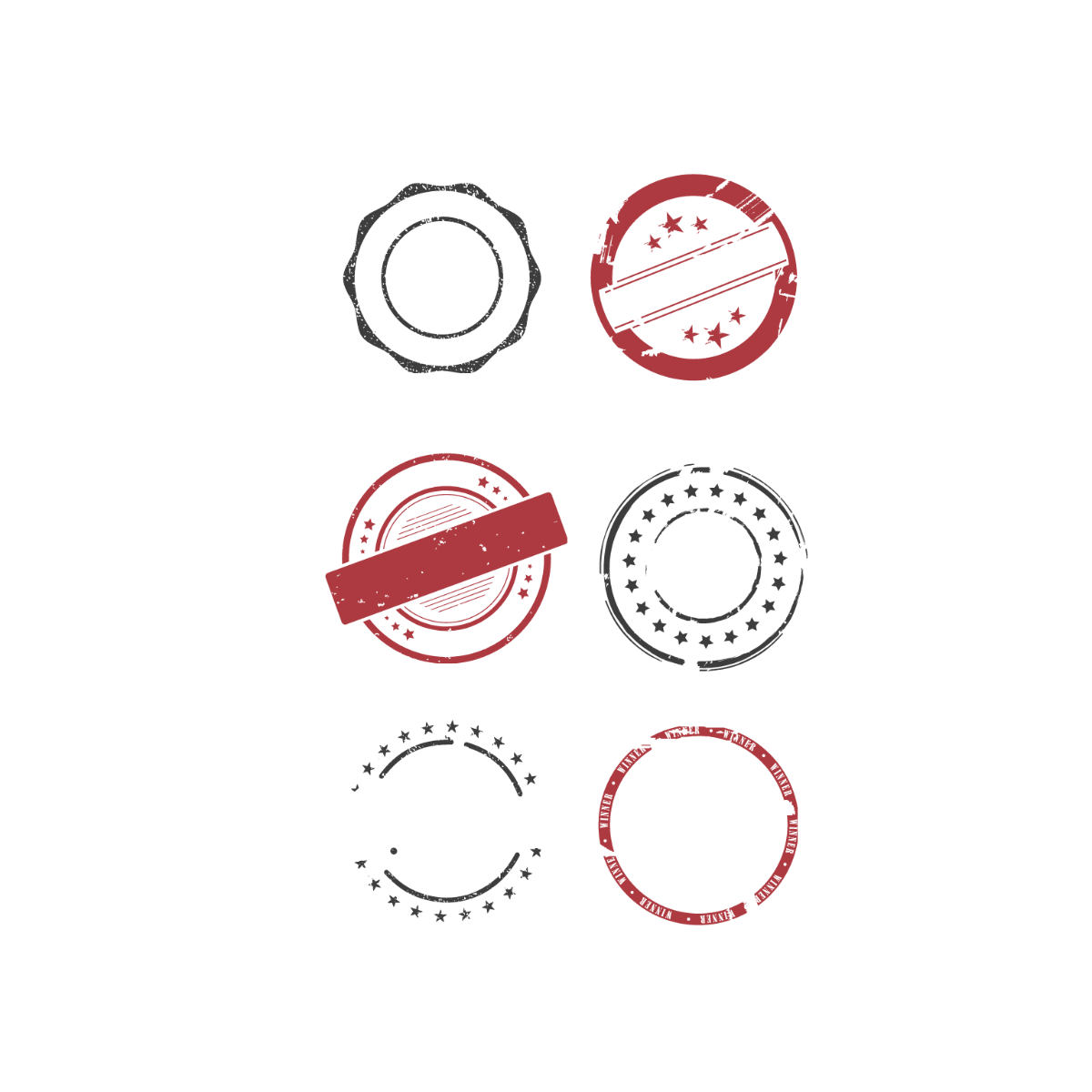 Circle Stamp Vector Template