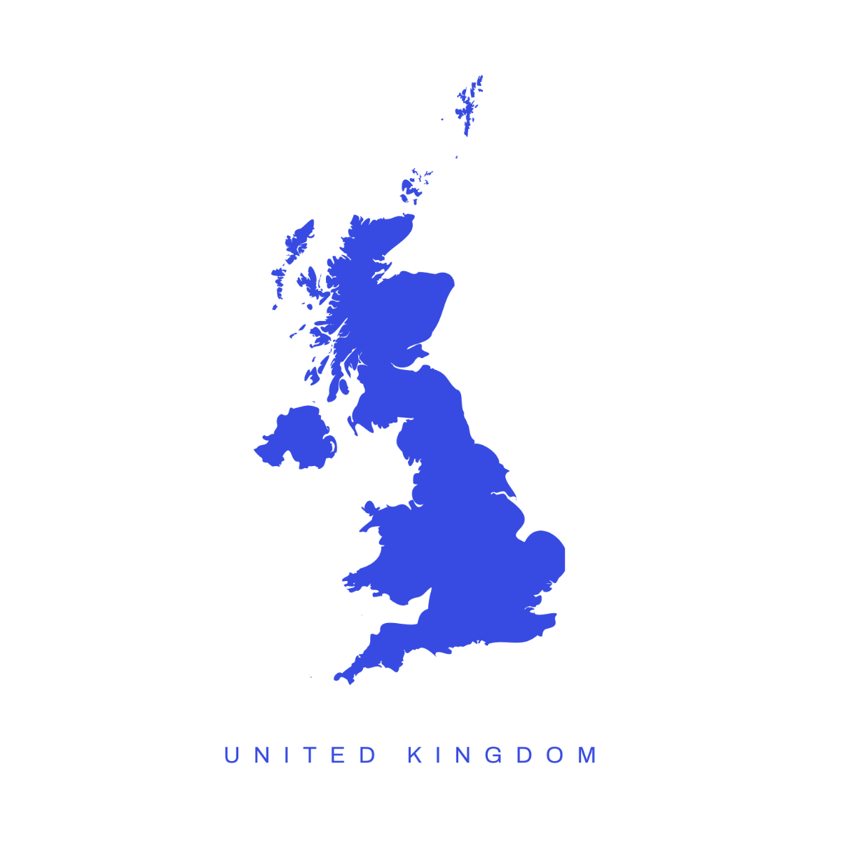 Simple UK Map Vector Template
