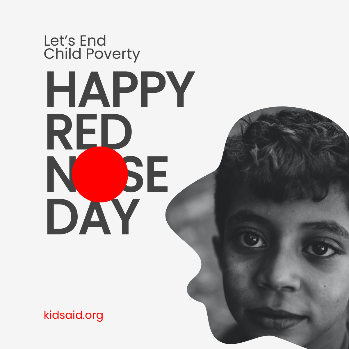 Simple Red Nose Day Linkedin Post Template