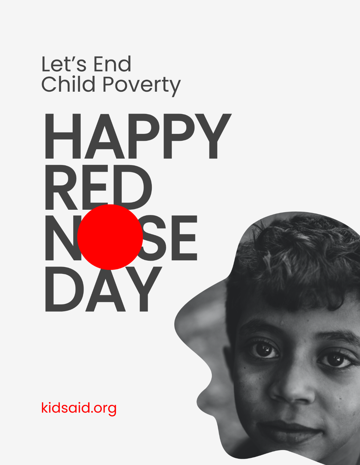 Simple Red Nose Day Flyer Template