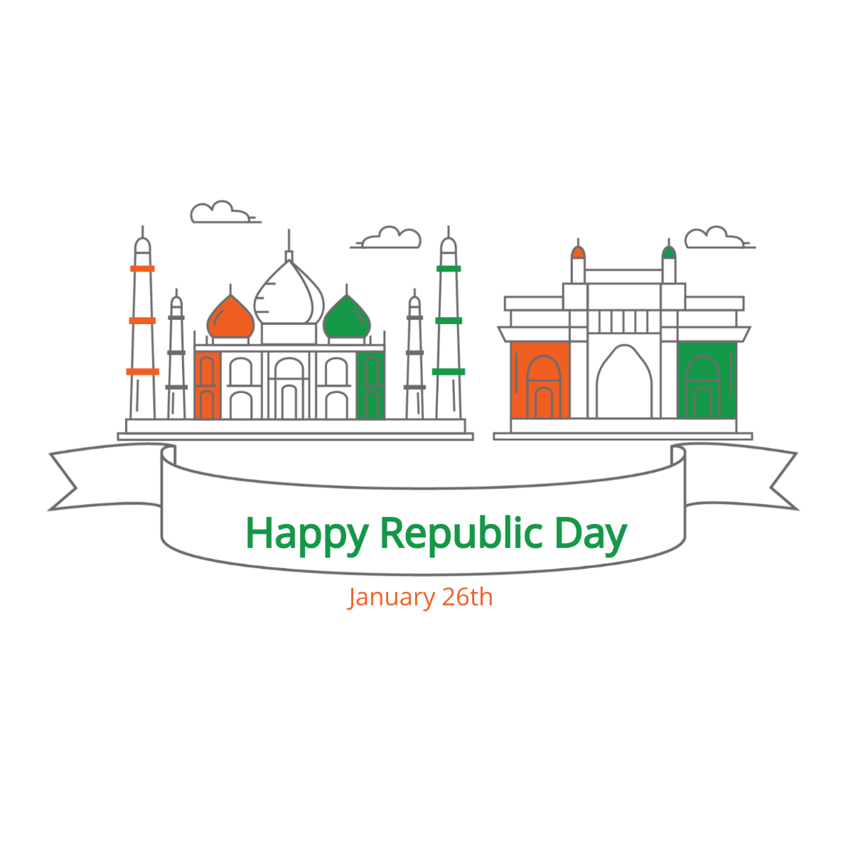 Republic Day Concept Vector Template