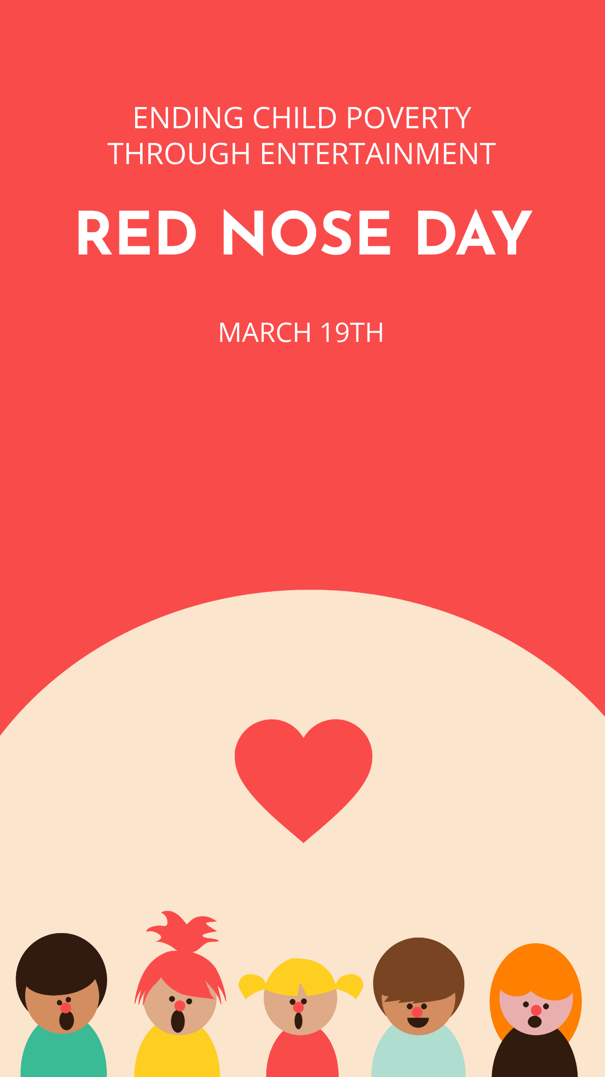 Free Red Nose Day Event Whatsapp Post Template