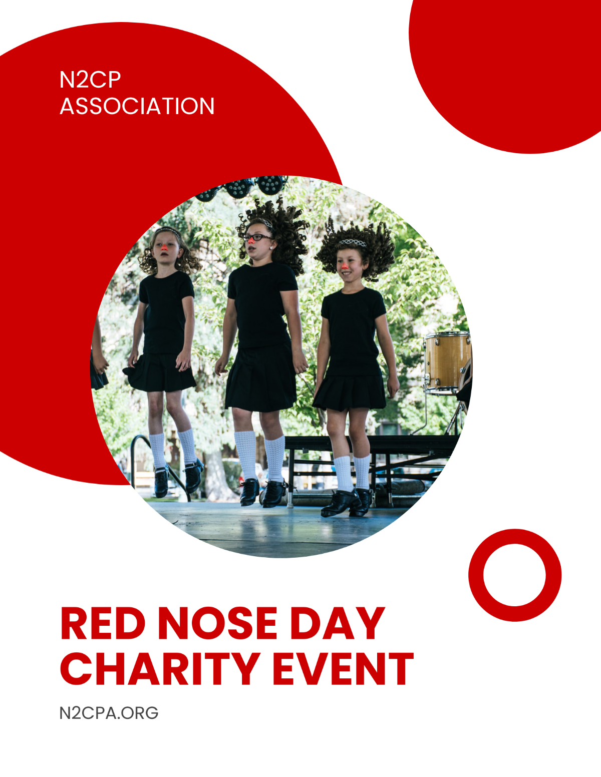 Red Nose Day Charity Event Flyer Template