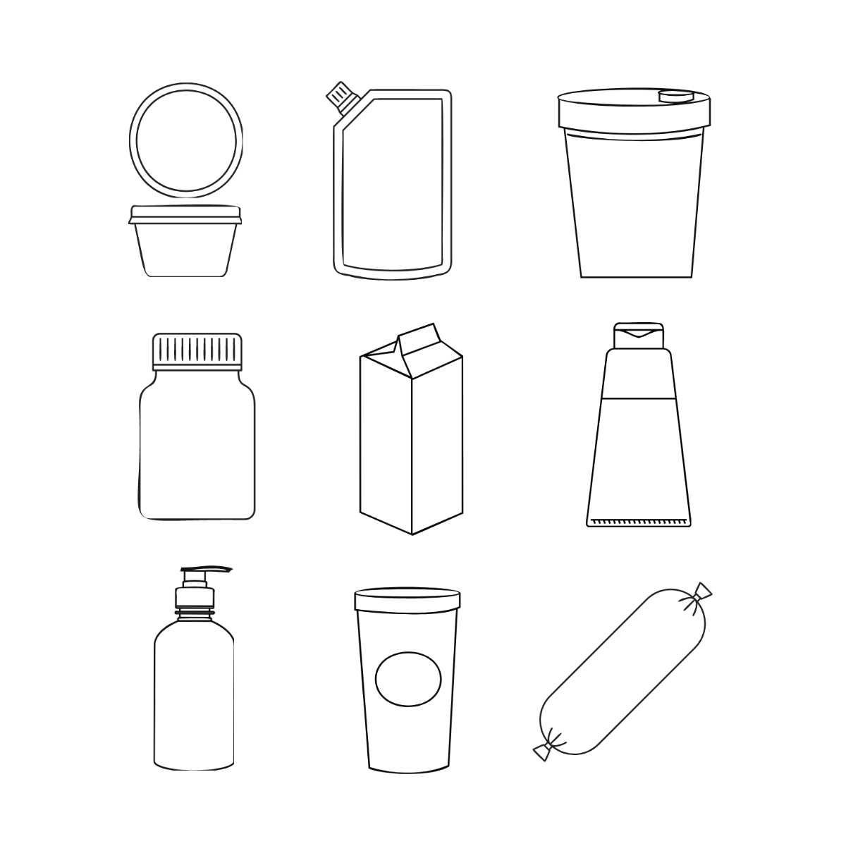 Packaging Outline Vector Template