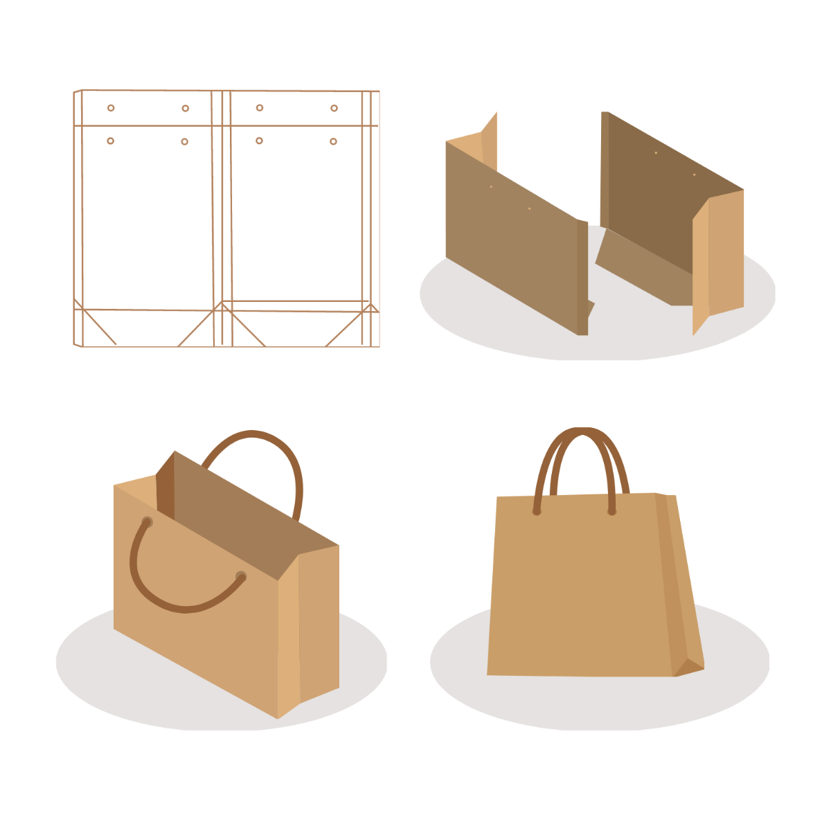 Free Paper Bag Packaging Vector Template