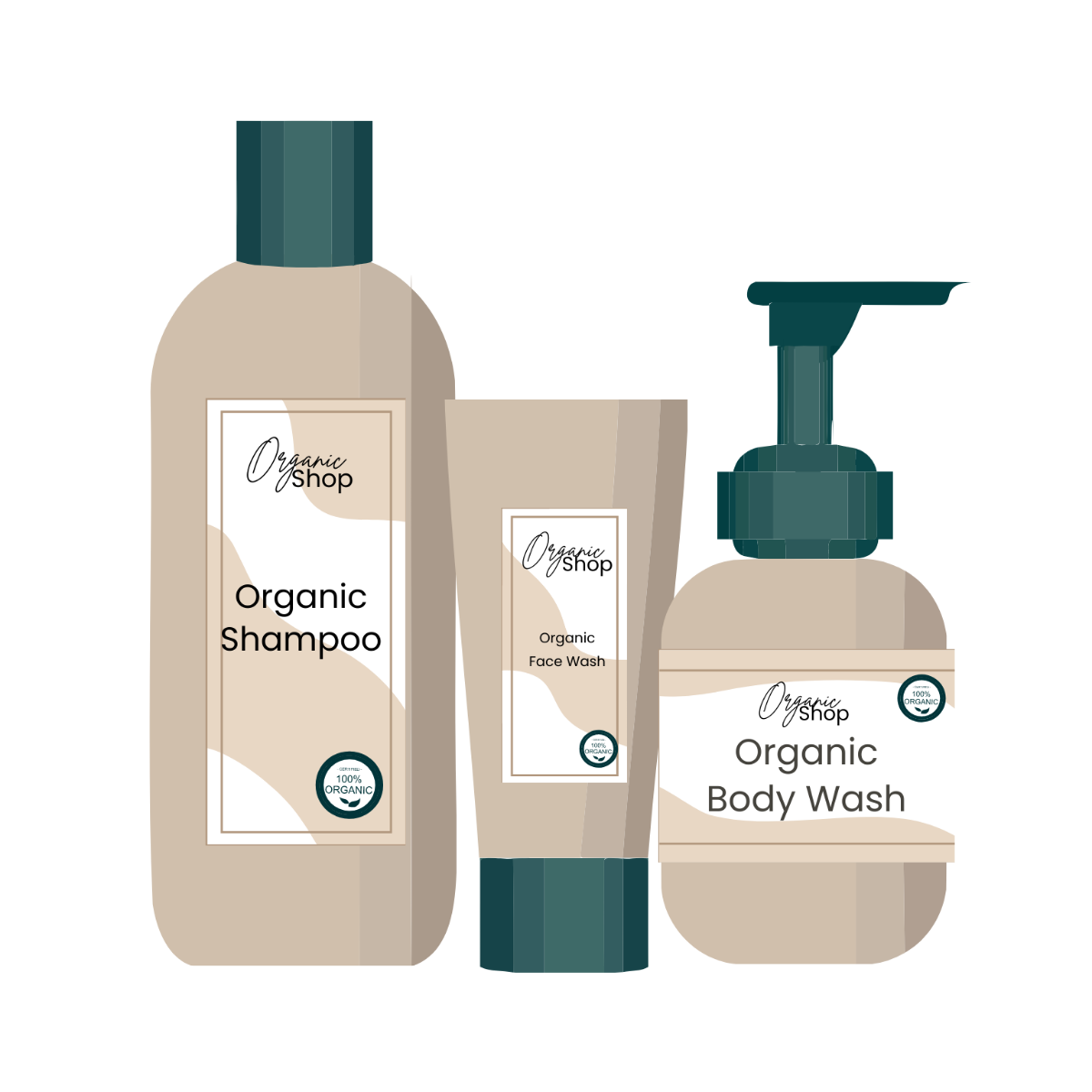 Organic Product Packaging Vector
