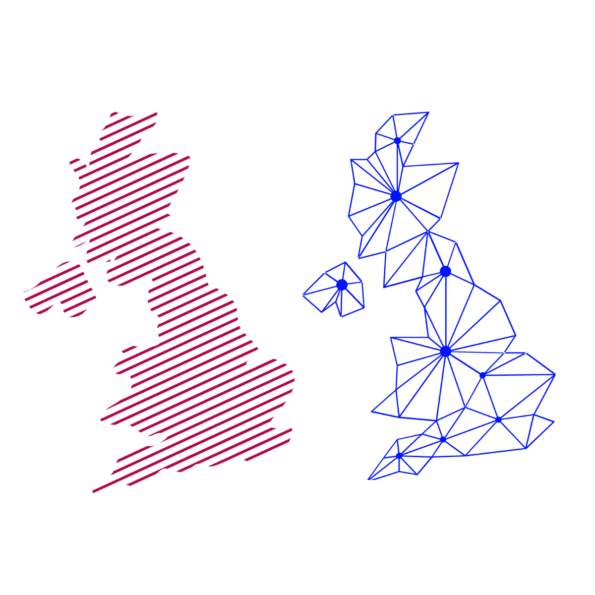 Stylised Uk Map Vector Template