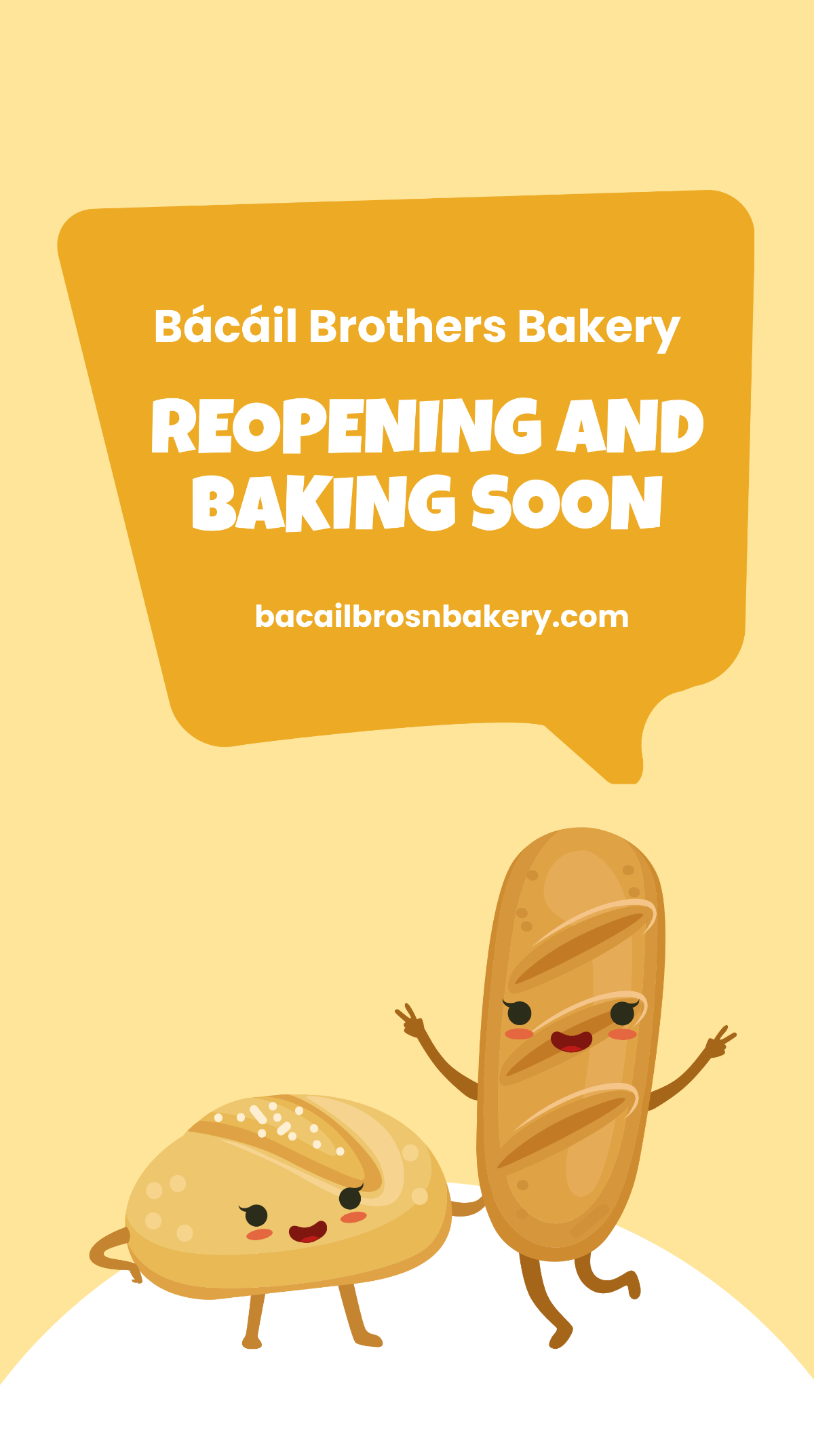 Bakery Reopening Whatsapp Post Template
