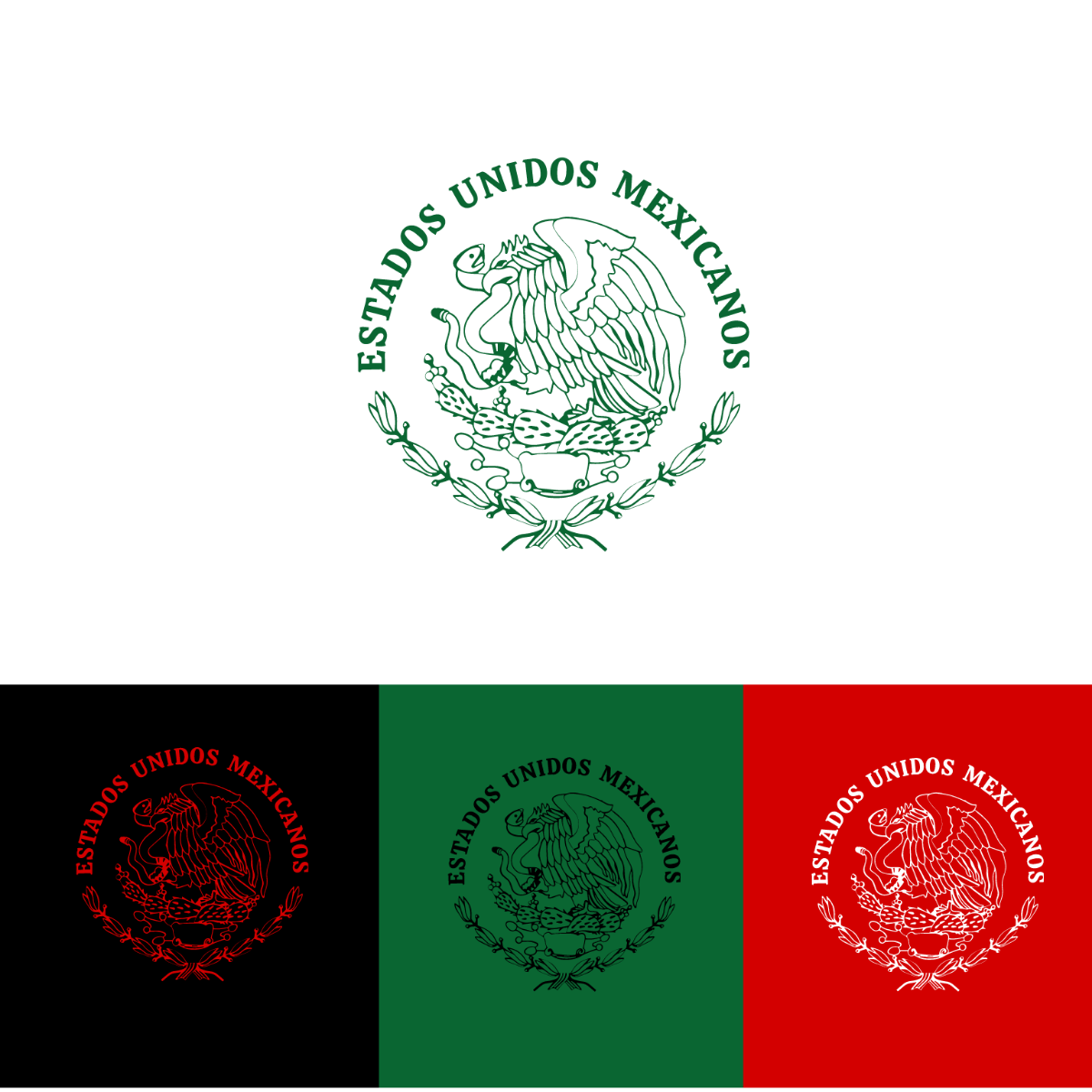Mexican Flag Logo Vector Template