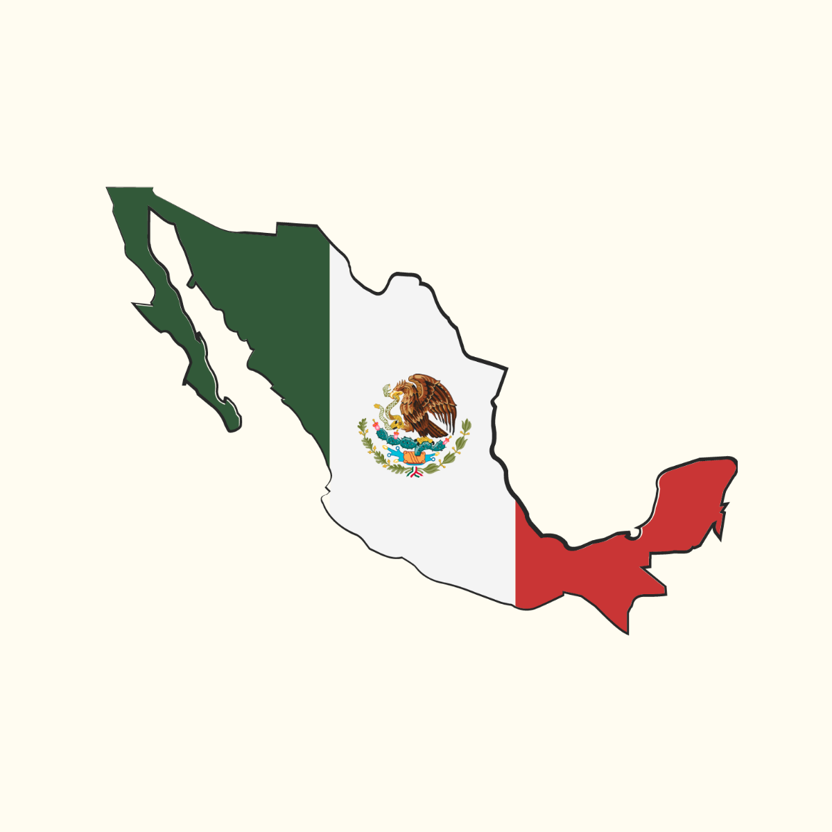 Mexico Country Flag Vector Template