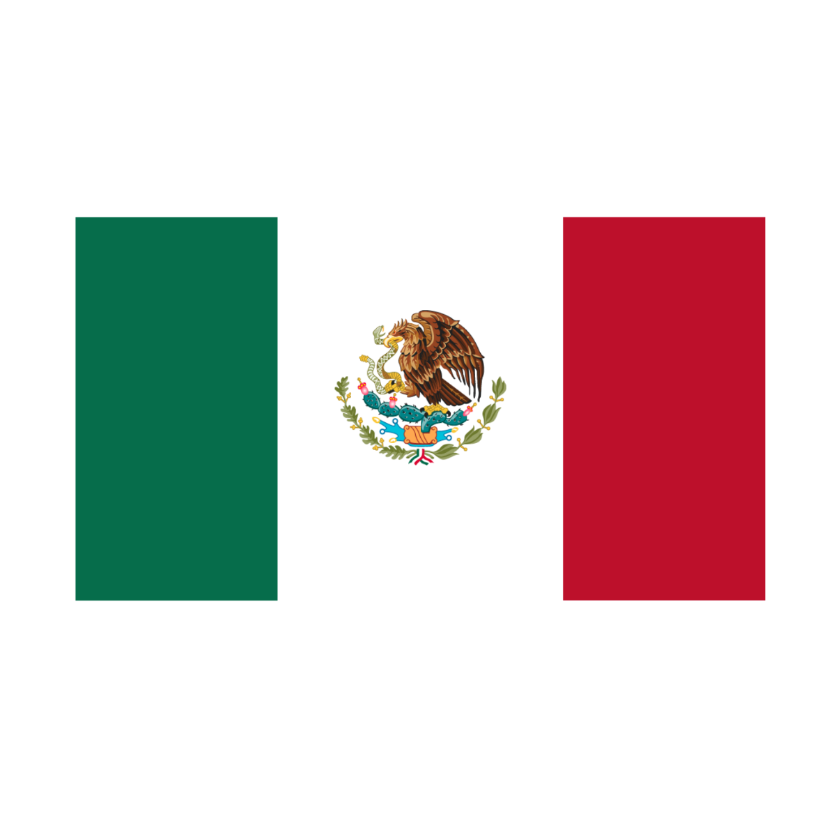 Official Mexican Flag Vector Template