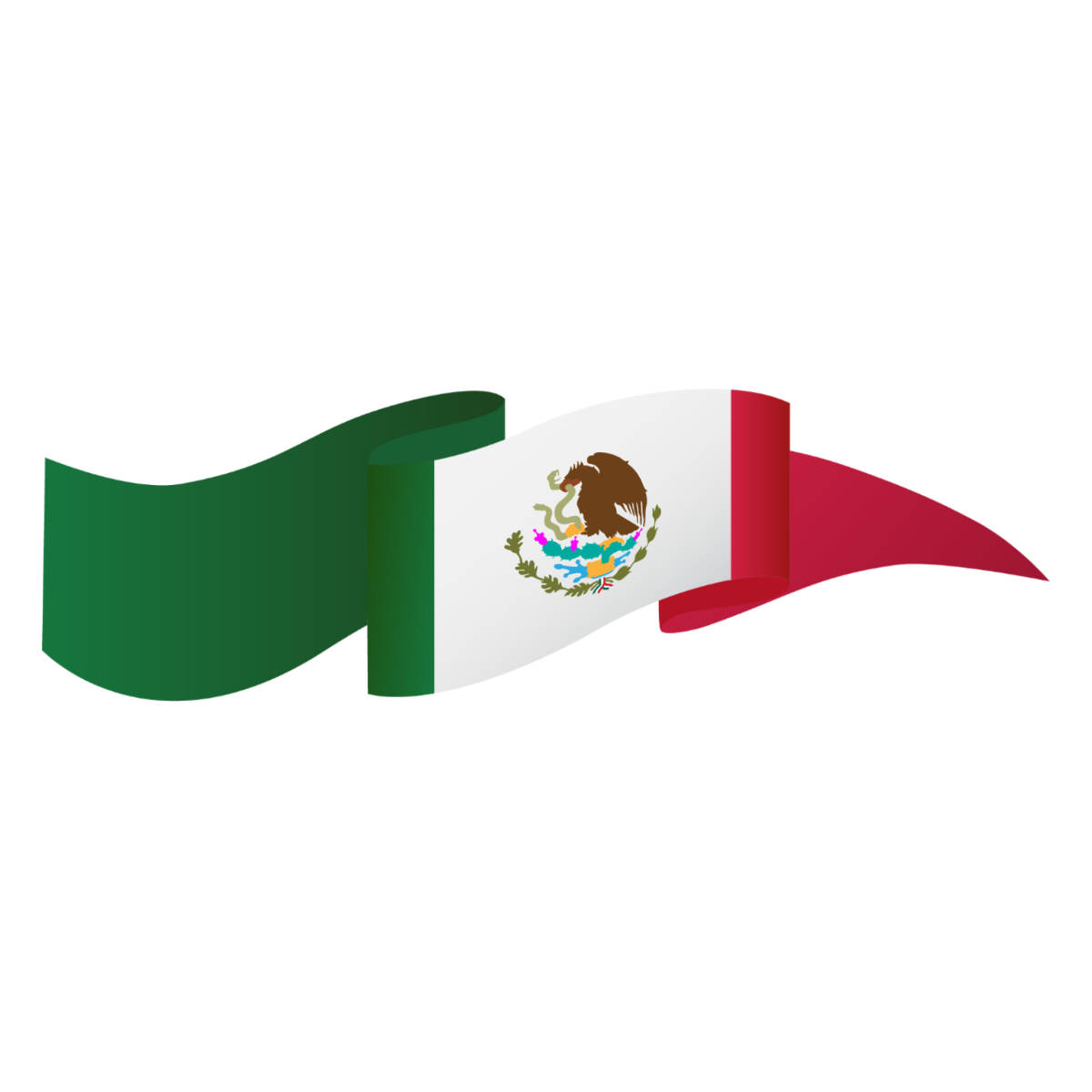 Modern Mexican Flag Vector Template