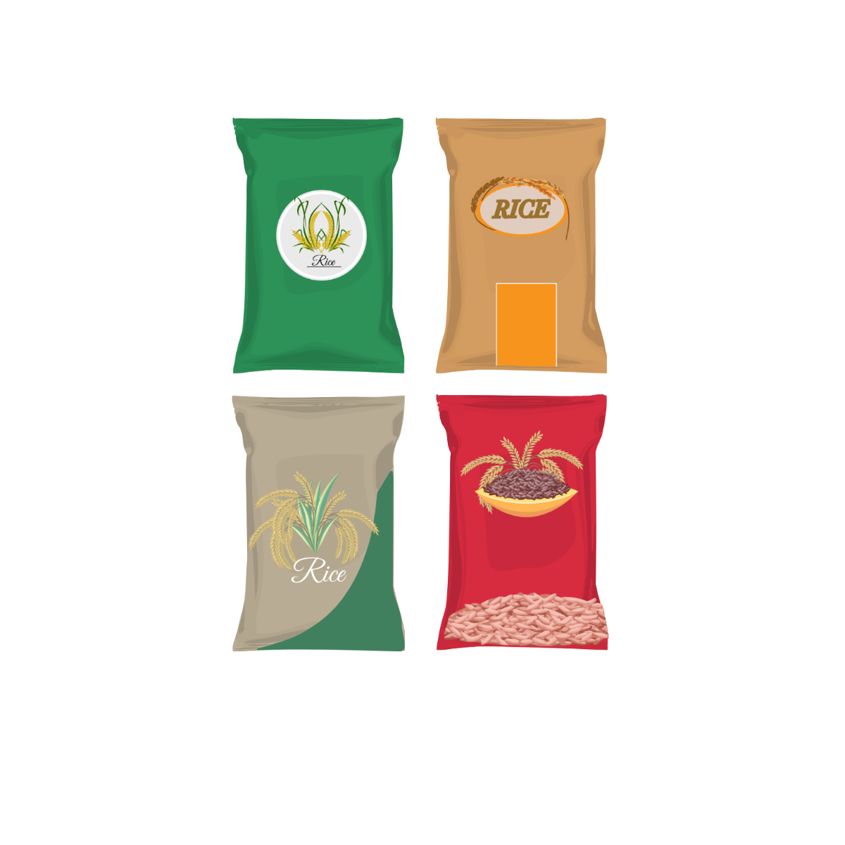 Rice Packaging Vector