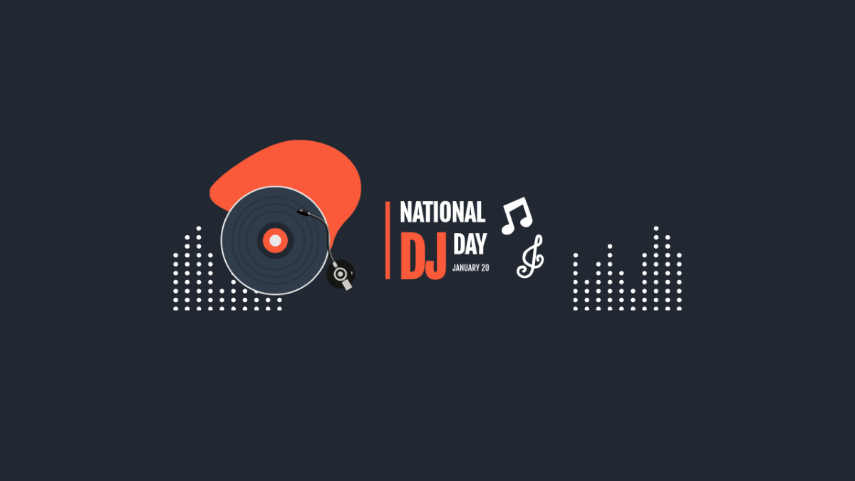 National Dj Day Youtube Banner Template