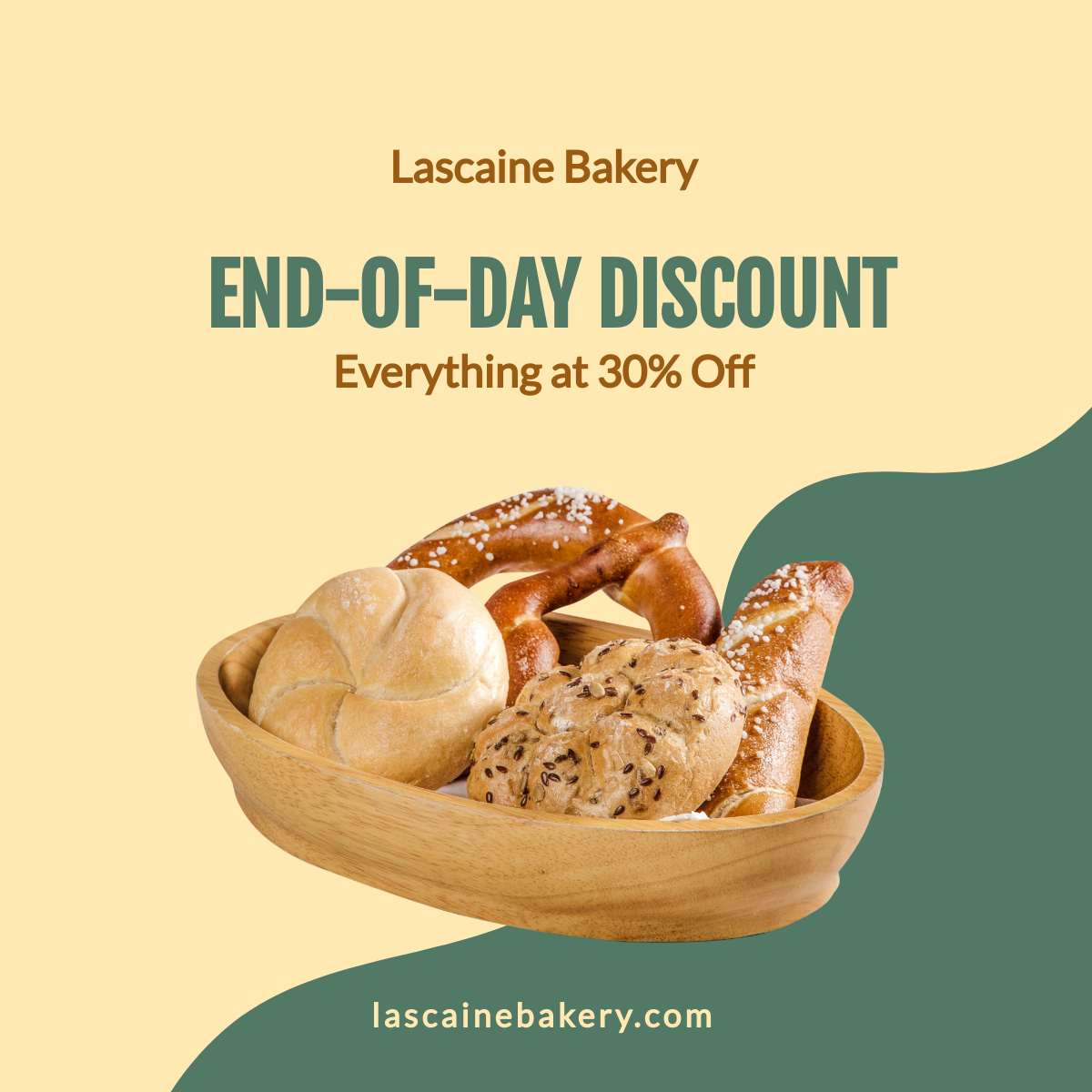 Bakery Discount Promotion Linkedin Post Template