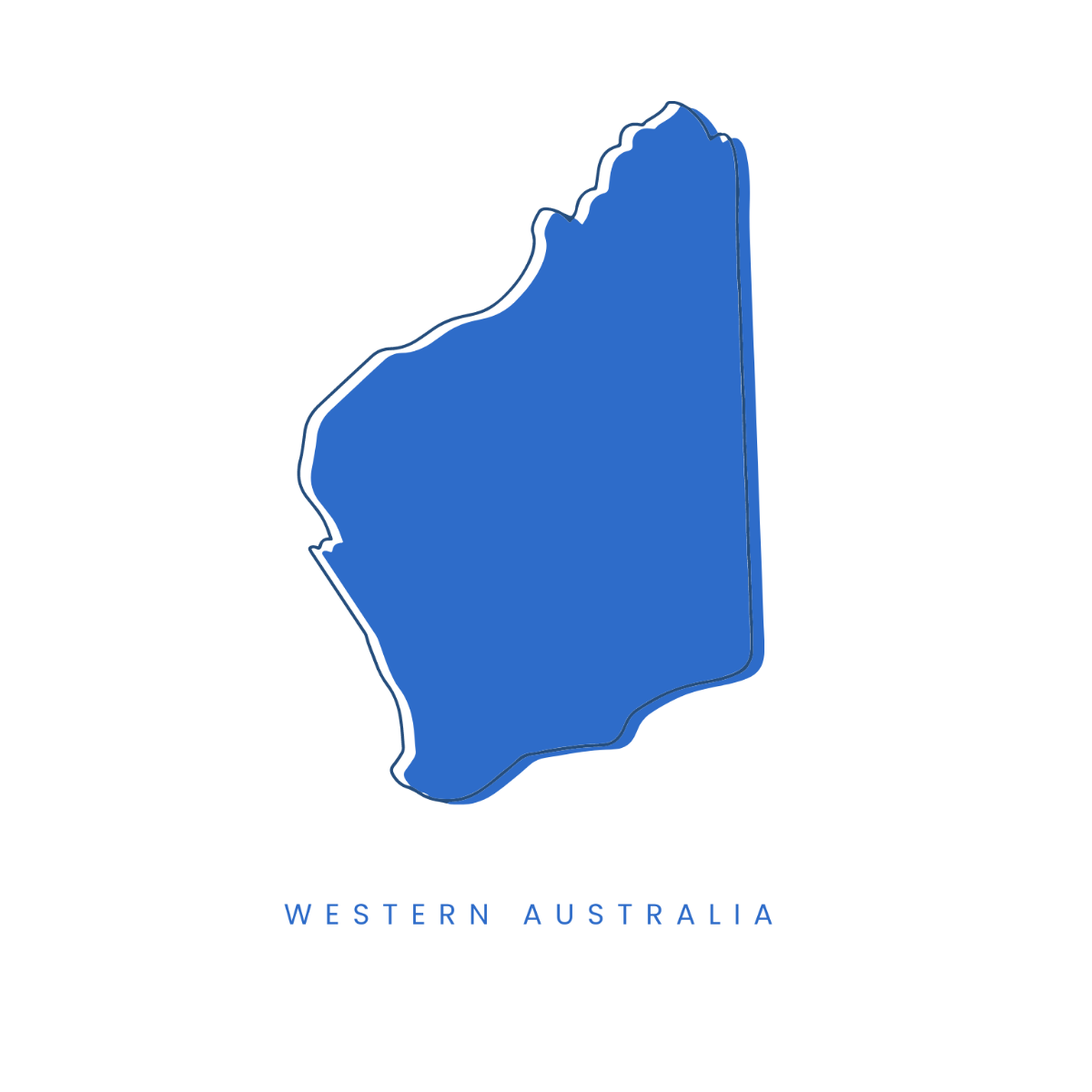 Free Western Australia Map Vector Template