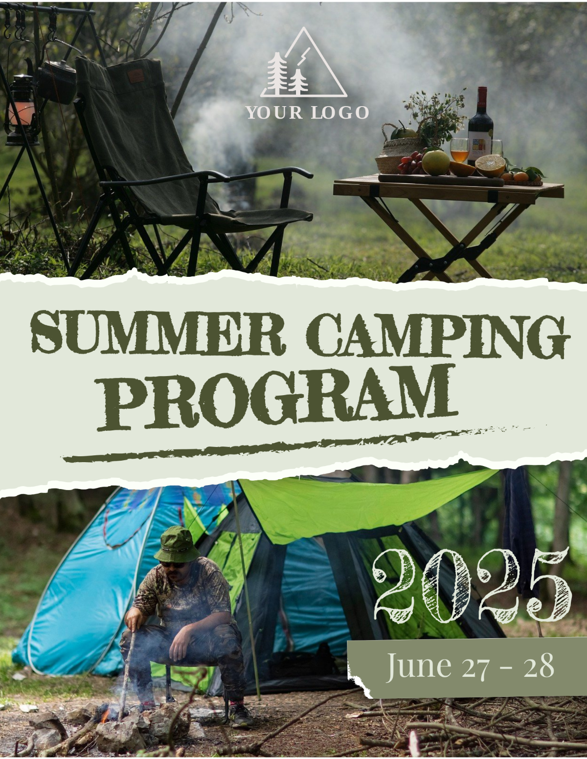 Free Camping Program Flyer Template