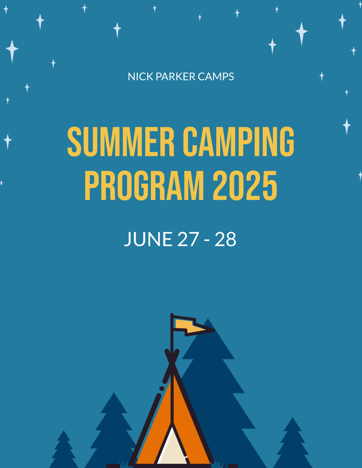 Camping Program Flyer Template