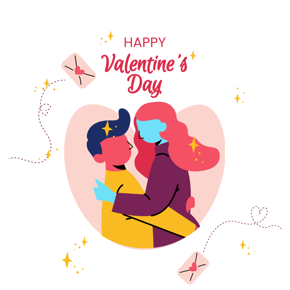 Valentines Day Love Vector Template