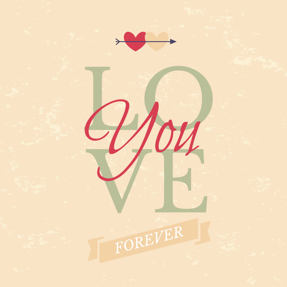 Vintage Valentines Day Vector Template