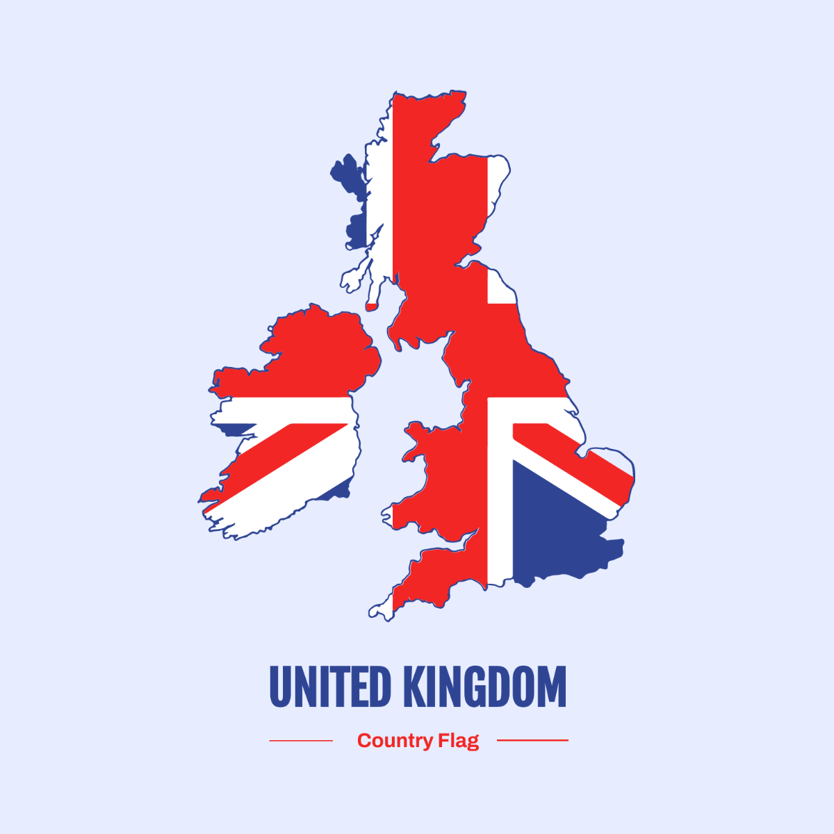 UK Country Flag Vector Template