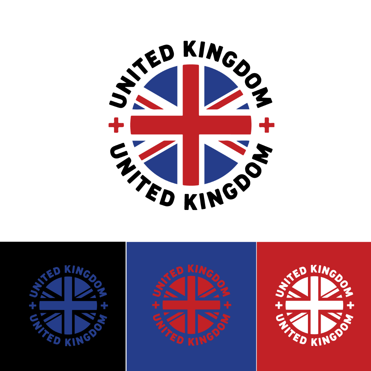 United Kingdom Flag Logo Vector Template