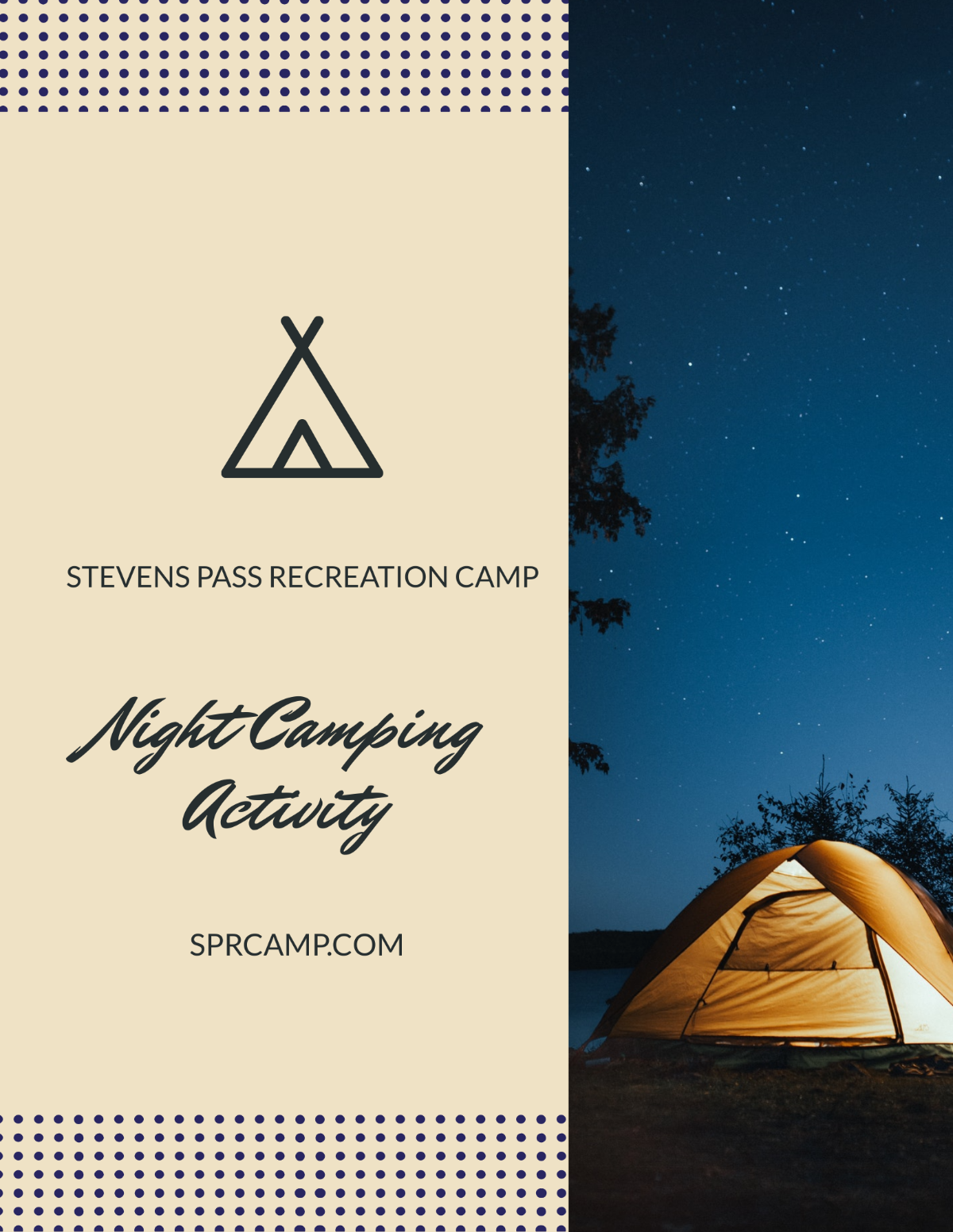 Night Camping Flyer Template - Edit Online & Download