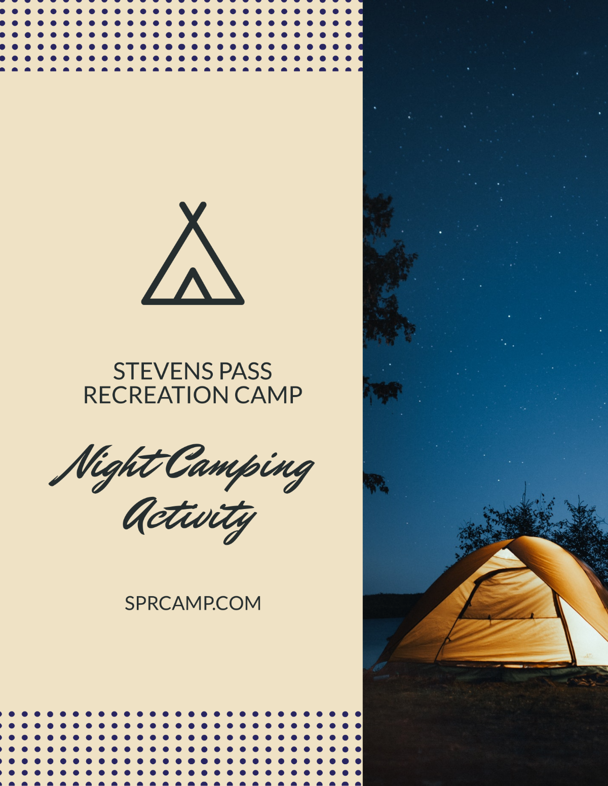 Free Night Camping Flyer Template