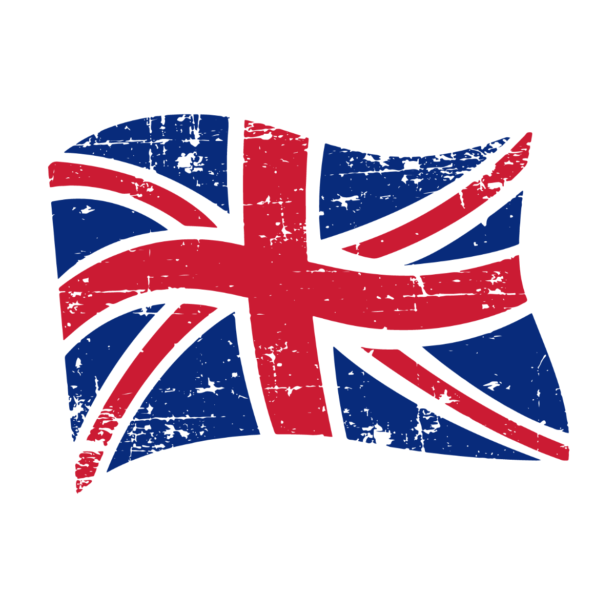 Grunge UK Flag Vector Template