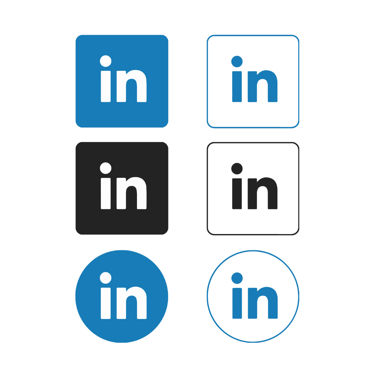 LinkedIn Icon Vector