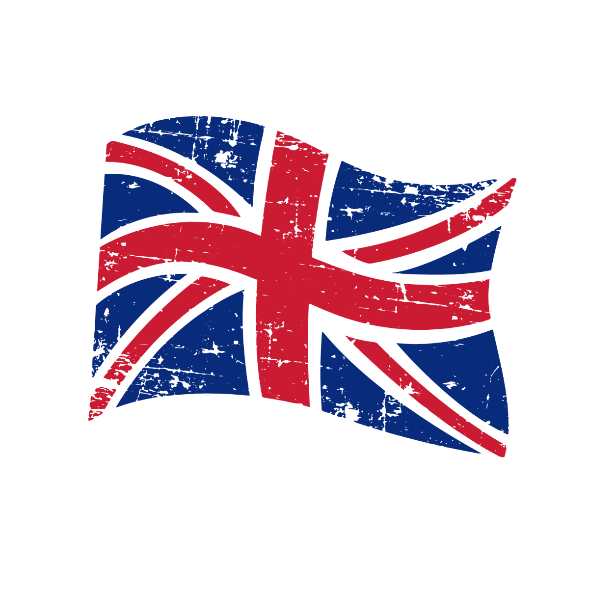 Worn UK Flag Vector Template